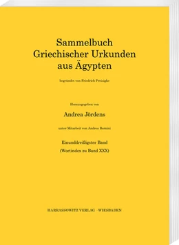 Abbildung von Jördens | Sammelbuch griechischer Urkunden aus Ägypten / Sammelbuch griechischer Urkunden aus Ägypten. Wortindex zu Band 30 | 1. Auflage | 2025 | beck-shop.de