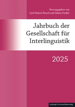 Abbildung von Brosch / Fiedler | Jahrbuch der Gesellschaft für Interlinguistik | 1. Auflage | 2025 | beck-shop.de