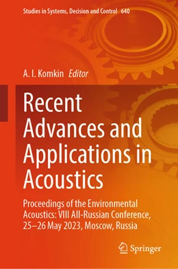 Abbildung von Komkin | Recent Advances and Applications in Acoustics | 1. Auflage | 2025 | beck-shop.de