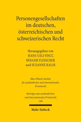 Abbildung von Vogt / Fleischer | Personengesellschaften im deutschen, österreichischen und schweizerischen Recht | 1. Auflage | 2025 | beck-shop.de
