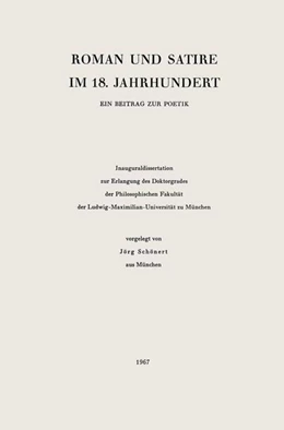 Abbildung von Schönert | Roman und Satire im 18.Jahrhundert | 1. Auflage | 2026 | beck-shop.de