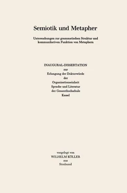 Abbildung von Köller | Semiotik und Metapher | 1. Auflage | 2026 | beck-shop.de
