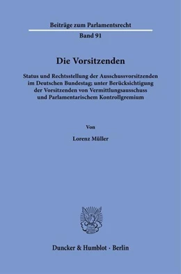 Abbildung von Müller | Die Vorsitzenden | 1. Auflage | 2025 | beck-shop.de