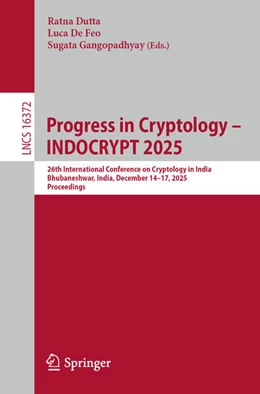 Abbildung von Dutta / De Feo | Progress in Cryptology – INDOCRYPT 2025 | 1. Auflage | 2026 | beck-shop.de