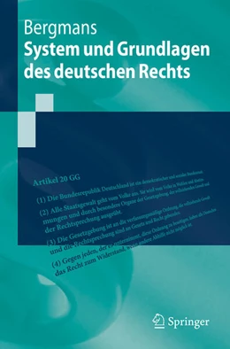 Abbildung von Bergmans | System und Grundlagen des deutschen Rechts | 1. Auflage | 2026 | beck-shop.de