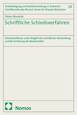 Abbildung von Wundrich | Schriftliche Schiedsverfahren | 1. Auflage | 2025 | beck-shop.de