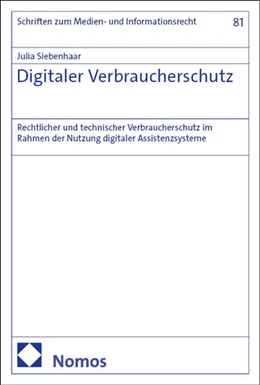 Abbildung von Siebenhaar | Digitaler Verbraucherschutz | 1. Auflage | 2025 | beck-shop.de