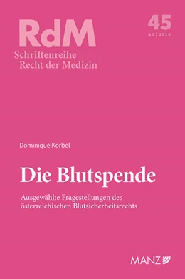 Abbildung von Korbel | Die Blutspende | 1. Auflage | 2025 | 45 | beck-shop.de