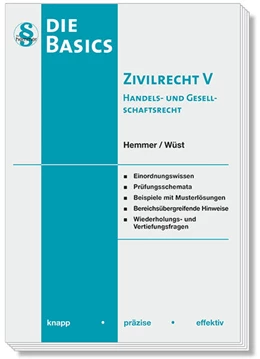 Abbildung von Hemmer / Wüst | Die Basics Zivilrecht V Handels- und Gesellschaftsrecht | 12. Auflage | 2025 | beck-shop.de