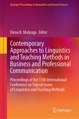 Abbildung von Malyuga | Contemporary Approaches to Linguistics and Teaching Methods in Business and Professional Communication | 1. Auflage | 2025 | beck-shop.de