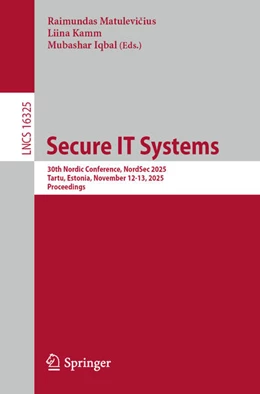 Abbildung von Matulevicius / Kamm | Secure IT Systems | 1. Auflage | 2026 | beck-shop.de