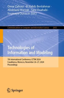 Abbildung von Zahour / Benlahmar | Technologies of Information and Modeling | 1. Auflage | 2026 | beck-shop.de
