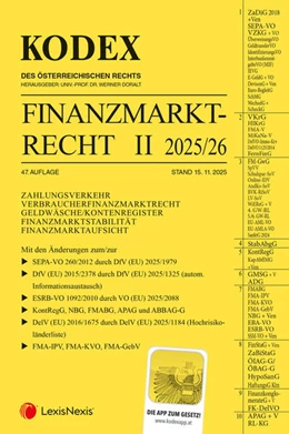 Abbildung von Doralt | KODEX Finanzmarktrecht Band II 2025/26 - inkl. App | 47. Auflage | 2025 | beck-shop.de