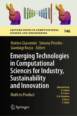 Abbildung von Giacomini / Perotto | Emerging Technologies in Computational Sciences for Industry, Sustainability and Innovation | 1. Auflage | 2025 | beck-shop.de