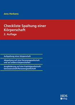Abbildung von Herkens | Checkliste Spaltung einer Körperschaft | 2. Auflage | 2026 | beck-shop.de