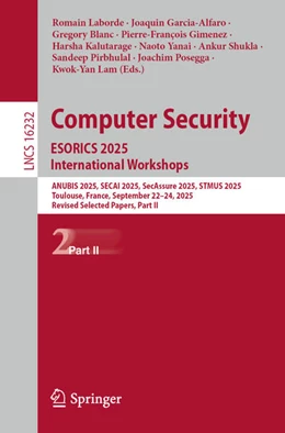 Abbildung von Laborde / Garcia-Alfaro | Computer Security. ESORICS 2025 International Workshops | 1. Auflage | 2026 | beck-shop.de
