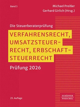 Abbildung von Preißer / Girlich | Verfahrensrecht, Umsatzsteuerrecht, Erbschaftsteuerrecht | 25. Auflage | 2026 | beck-shop.de