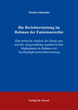 Abbildung von Schneider | Die Berichterstattung im Rahmen der Emissionsrechte | 1. Auflage | 2026 | 186 | beck-shop.de