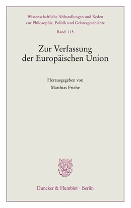 Abbildung von Friehe | Zur Verfassung der Europäischen Union | 1. Auflage | 2026 | beck-shop.de