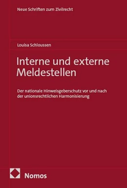 Abbildung von Schloussen | Interne und externe Meldestellen | 1. Auflage | 2026 | 16 | beck-shop.de