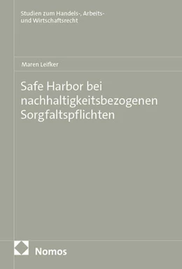 Abbildung von Leifker | Safe Harbor bei nachhaltigkeitsbezogenen Sorgfaltspflichten | 1. Auflage | 2026 | 233 | beck-shop.de