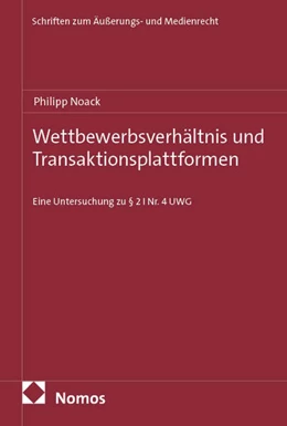Abbildung von Noack | Wettbewerbsverhältnis und Transaktionsplattformen | 1. Auflage | 2026 | 7 | beck-shop.de