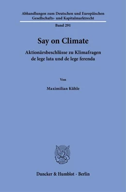 Abbildung von Kühle | Say on Climate | 1. Auflage | 2026 | beck-shop.de