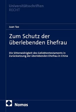 Abbildung von Tao | Zum Schutz der überlebenden Ehefrau | 1. Auflage | 2026 | 1042 | beck-shop.de