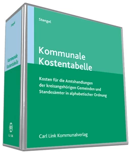 Abbildung von Stengel (Hrsg.) | Kommunale Kostentabelle | 1. Auflage | 2017 | beck-shop.de