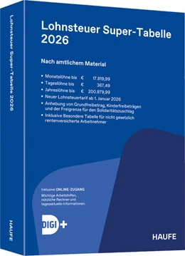 Abbildung von Lohnsteuer-Supertabelle 2026 inkl. Onlinezugang | 1. Auflage | 2026 | beck-shop.de