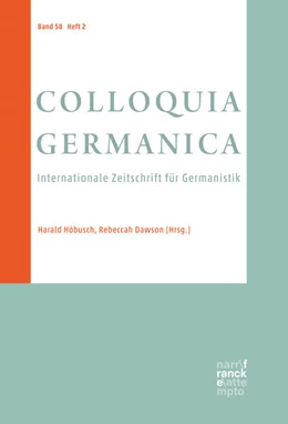 Abbildung von COLLOQUIA GERMANICA 58, 2 | 1. Auflage | 2026 | beck-shop.de