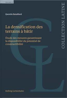 Abbildung von Bataillard | La densification des terrains à bâtir | 1. Auflage | 2026 | 37 | beck-shop.de