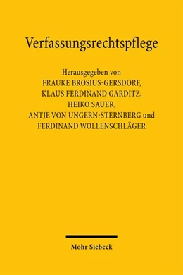Abbildung von von Ungern-Sternberg / Wollenschläger | Verfassungsrechtspflege | 1. Auflage | 2026 | beck-shop.de