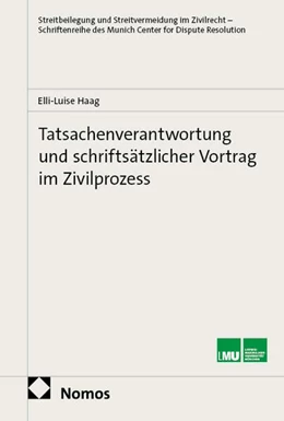 Abbildung von Haag | Tatsachenverantwortung und schriftsätzlicher Vortrag im Zivilprozess | 1. Auflage | 2026 | 29 | beck-shop.de