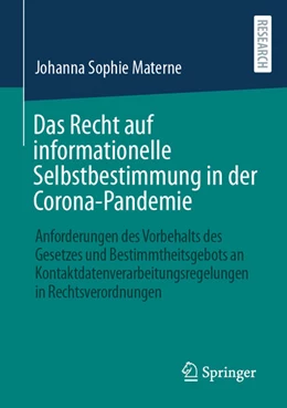 Abbildung von Materne | Das Recht auf informationelle Selbstbestimmung in der Corona-Pandemie | 1. Auflage | 2026 | beck-shop.de