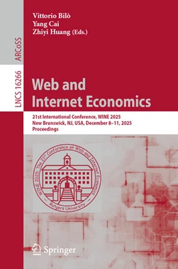 Abbildung von Bilò / Cai | Web and Internet Economics | 1. Auflage | 2026 | beck-shop.de