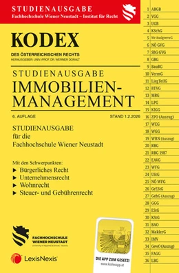Abbildung von Doralt | KODEX Immobilienmanagement (FH Wr. Neustadt) 2026 | 6. Auflage | 2026 | beck-shop.de