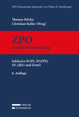 Abbildung von Klicka / Koller | ZPO - Zivilprozessordnung | 6. Auflage | 2025 | beck-shop.de