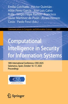 Abbildung von Corchado / Quintián | Computational Intelligence in Security for Information Systems | 1. Auflage | 2026 | beck-shop.de