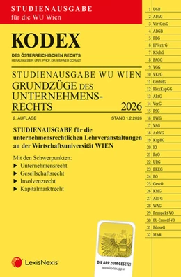 Abbildung von Doralt | KODEX Grundzüge des Unternehmensrechts für die WU 2025/26 - inkl. App | 2. Auflage | 2026 | beck-shop.de