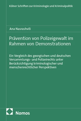 Abbildung von Nasrashvili | Prävention von Polizeigewalt im Rahmen von Demonstrationen | 1. Auflage | 2026 | 29 | beck-shop.de