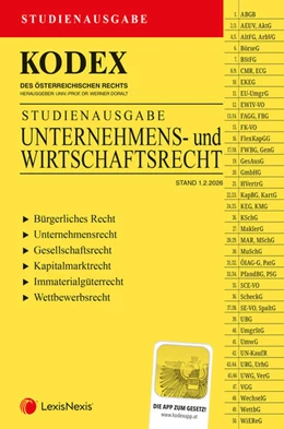 Abbildung von Doralt | KODEX Unternehmens- und Wirtschaftsrecht - Studienausgabe allgemein | 1. Auflage | 2026 | beck-shop.de