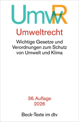 Abbildung von Umweltrecht | 36. Auflage | 2026 | beck-shop.de