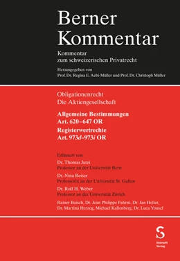 Abbildung von Jutzi / Reiser | Aktiengesellschaft, Allgemeine Bestimmungen (Art. 620–647 OR) und Registerwertrechte (Art. 973d–973i OR) | 1. Auflage | 2026 | beck-shop.de