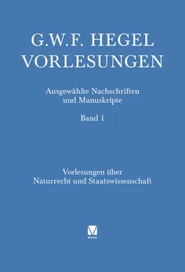 Abbildung von Hegel / Schneider | Vorlesungen über Naturrecht und Staatswissenschaft | 1. Auflage | 2026 | 1 | beck-shop.de