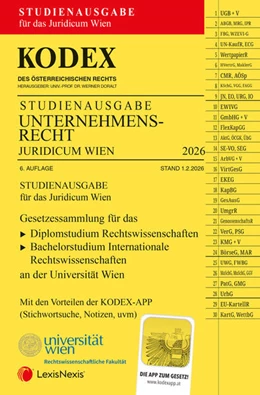 Abbildung von Doralt | KODEX Unternehmensrecht Wien Juridicum 2026 | 6. Auflage | 2026 | beck-shop.de