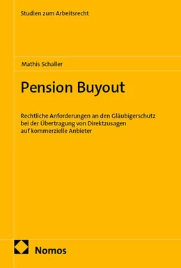 Abbildung von Schaller | Pension Buyout | 1. Auflage | 2026 | beck-shop.de