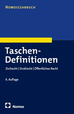 Abbildung von Nomos Verlag | Taschen-Definitionen | 6. Auflage | 2025 | beck-shop.de