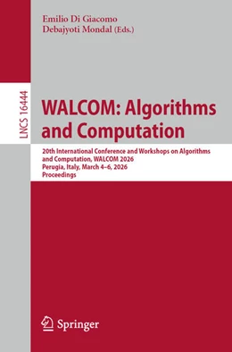 Abbildung von Di Giacomo / Mondal | WALCOM: Algorithms and Computation | 1. Auflage | 2026 | beck-shop.de