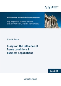 Abbildung von Huhnke | Essays on the influence of frame conditions in business negotiations | 1. Auflage | 2026 | 34 | beck-shop.de